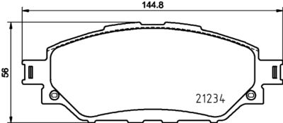 8DB355037801 HELLA Комплект тормозных колодок, дисковый тормоз