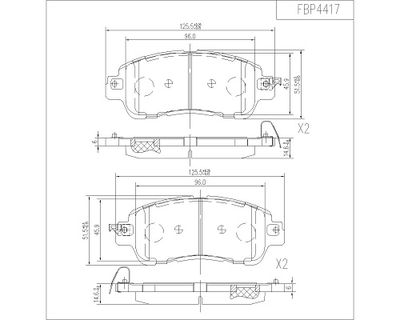 FBP4417 FI.BA Комплект тормозных колодок, дисковый тормоз