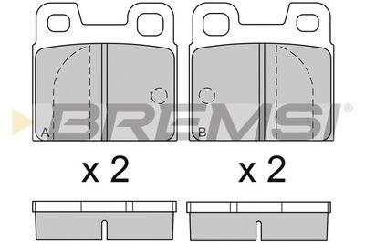 BP2090 BREMSI Комплект тормозных колодок, дисковый тормоз