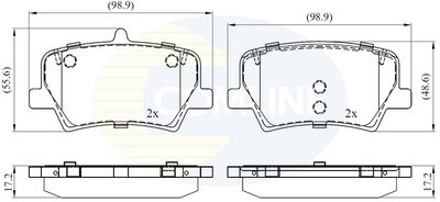 CBP02393 COMLINE Комплект тормозных колодок, дисковый тормоз
