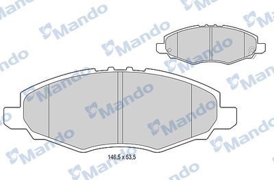 MBF015877 MANDO Комплект тормозных колодок, дисковый тормоз