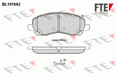 BL1916A2 FTE Комплект тормозных колодок, дисковый тормоз