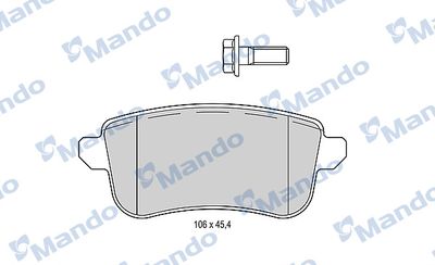 MBF015295 MANDO Комплект тормозных колодок, дисковый тормоз