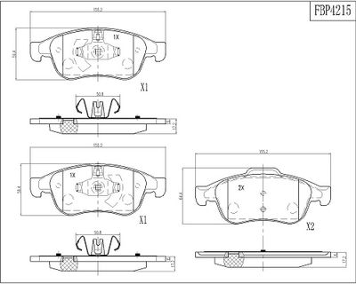 FBP4215 FI.BA Комплект тормозных колодок, дисковый тормоз