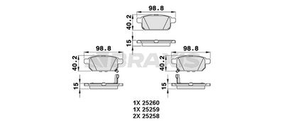 AA0299 BRAXIS Комплект тормозных колодок, дисковый тормоз