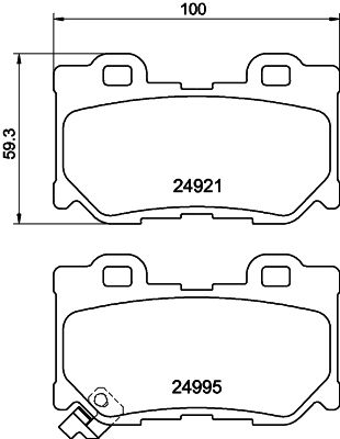 8DB355014851 HELLA PAGID Комплект тормозных колодок, дисковый тормоз