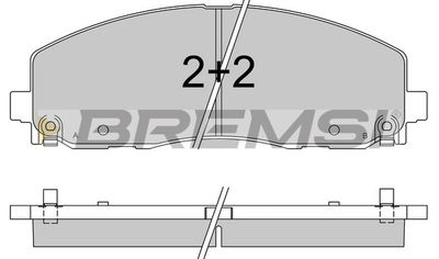 BP3543 BREMSI Комплект тормозных колодок, дисковый тормоз