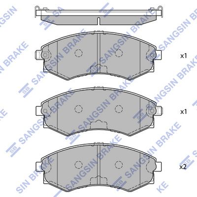 SP1054F Hi-Q Комплект тормозных колодок, дисковый тормоз