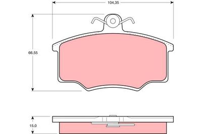 GDB403 TRW Комплект тормозных колодок, дисковый тормоз