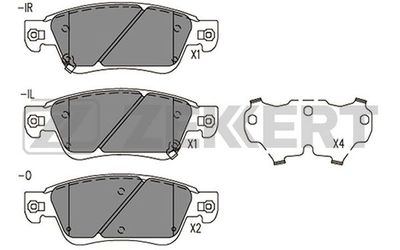 BS2521 ZEKKERT Комплект тормозных колодок, дисковый тормоз