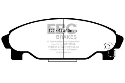 DP1015 EBC Brakes Комплект тормозных колодок, дисковый тормоз