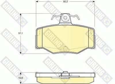 6130921 GIRLING Комплект тормозных колодок, дисковый тормоз