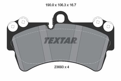 2369381 TEXTAR Комплект тормозных колодок, дисковый тормоз