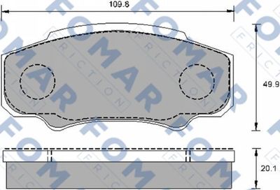 FO910981 FOMAR Friction Комплект тормозных колодок, дисковый тормоз