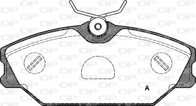 BPA020800 OPEN PARTS Комплект тормозных колодок, дисковый тормоз