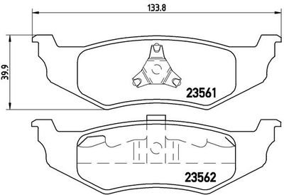 P11010 BREMBO Комплект тормозных колодок, дисковый тормоз