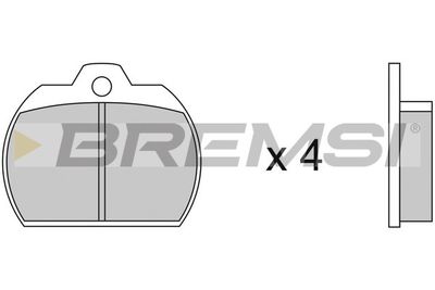 BP2083 BREMSI Комплект тормозных колодок, дисковый тормоз