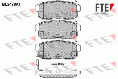 BL2478A1 FTE Комплект тормозных колодок, дисковый тормоз