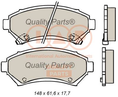 70405012 IAP QUALITY PARTS Комплект тормозных колодок, дисковый тормоз