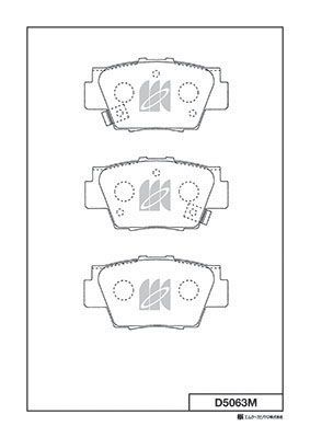 D5063M MK Kashiyama Комплект тормозных колодок, дисковый тормоз