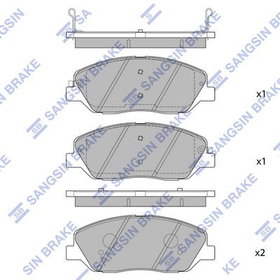 SP1194 Hi-Q Комплект тормозных колодок, дисковый тормоз