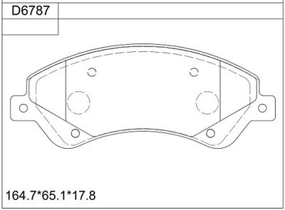 KD6787 ASIMCO Комплект тормозных колодок, дисковый тормоз