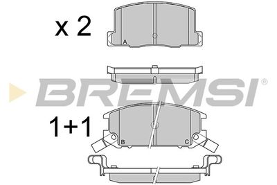 BP2325 BREMSI Комплект тормозных колодок, дисковый тормоз