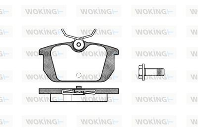 P331300 WOKING Комплект тормозных колодок, дисковый тормоз