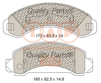 70404010 IAP QUALITY PARTS Комплект тормозных колодок, дисковый тормоз