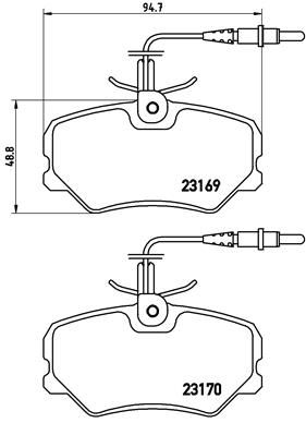 P61050 BREMBO Комплект тормозных колодок, дисковый тормоз