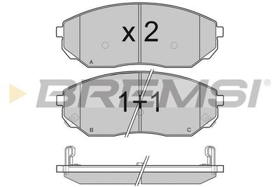 BP3116 BREMSI Комплект тормозных колодок, дисковый тормоз