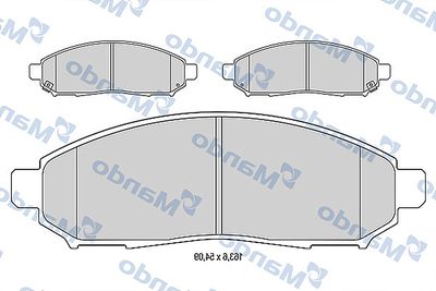 MBF015746 MANDO Комплект тормозных колодок, дисковый тормоз