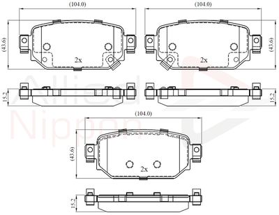 ADB32442 COMLINE Комплект тормозных колодок, дисковый тормоз