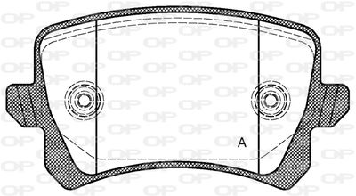 BPA134200 OPEN PARTS Комплект тормозных колодок, дисковый тормоз