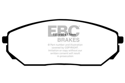 DP1557 EBC Brakes Комплект тормозных колодок, дисковый тормоз