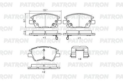 PBP289 PATRON Комплект тормозных колодок, дисковый тормоз