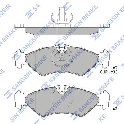 SP4084 Hi-Q Комплект тормозных колодок, дисковый тормоз