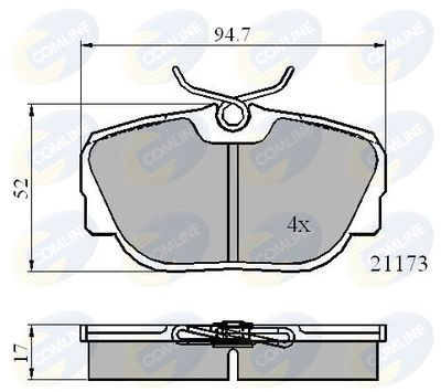 CBP0361 COMLINE Комплект тормозных колодок, дисковый тормоз