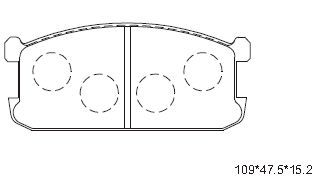 KD4745 ASIMCO Комплект тормозных колодок, дисковый тормоз