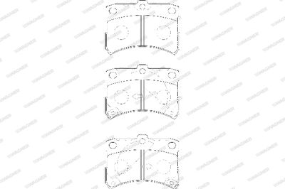 WBP23494A WAGNER Комплект тормозных колодок, дисковый тормоз