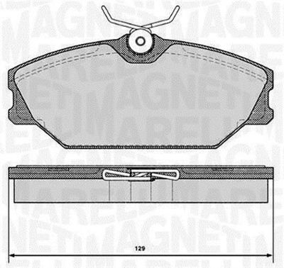 363916060377 MAGNETI MARELLI Комплект тормозных колодок, дисковый тормоз