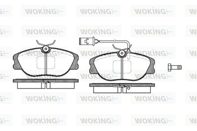 P205302 WOKING Комплект тормозных колодок, дисковый тормоз