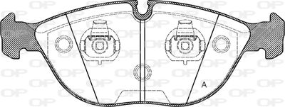 BPA059700 OPEN PARTS Комплект тормозных колодок, дисковый тормоз