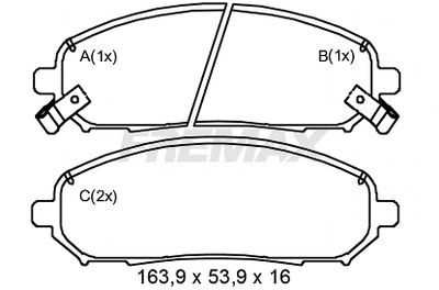 FBP2134 FREMAX Комплект тормозных колодок, дисковый тормоз