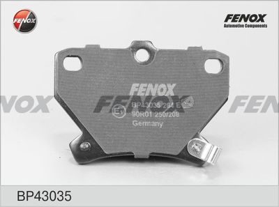 BP43035 FENOX Комплект тормозных колодок, дисковый тормоз