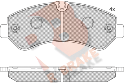 RB2362 R BRAKE Комплект тормозных колодок, дисковый тормоз