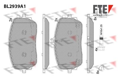 BL2939A1 FTE Комплект тормозных колодок, дисковый тормоз