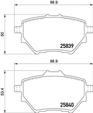 P61122 BREMBO Комплект тормозных колодок, дисковый тормоз