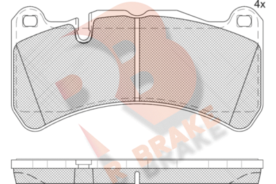 RB2260 R BRAKE Комплект тормозных колодок, дисковый тормоз