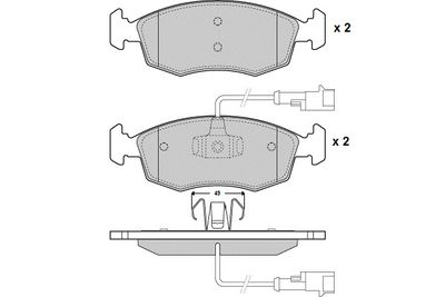 121433 E.T.F. Комплект тормозных колодок, дисковый тормоз